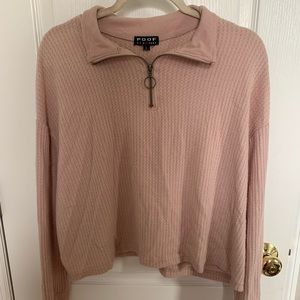 Zip up cropped sweater